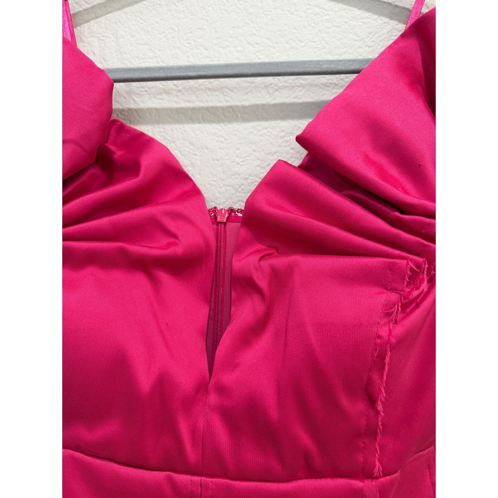 Antonio Melani Mini Dress Pink Size 12 Large Off Shoulder Barbiecore Cocktail - Picture 6 of 9